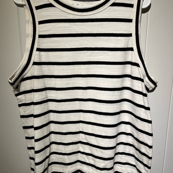 LOFT Tops - LOFT black and white striped sleeveless top